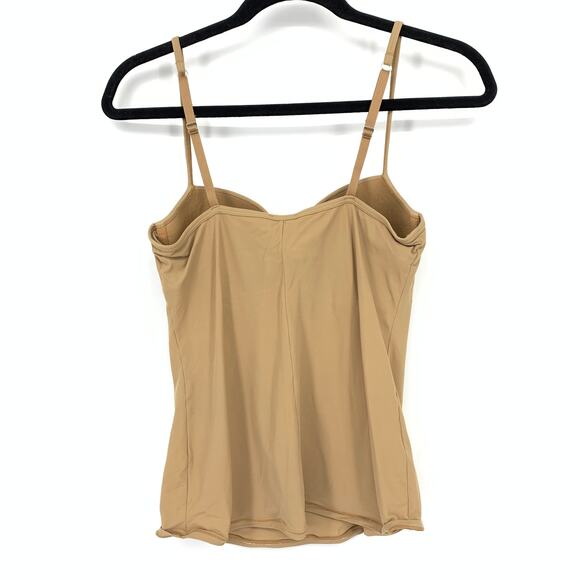 Hanro Of Switzerland Allure Built In Bra Camisole Top Womens Sz 34C Nude Beige - Picture 2 of 6